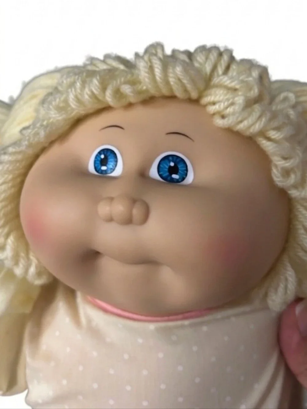 Vintage 1985 Cabbage Patch Doll Yellow Hair & Blue Eyes GUC